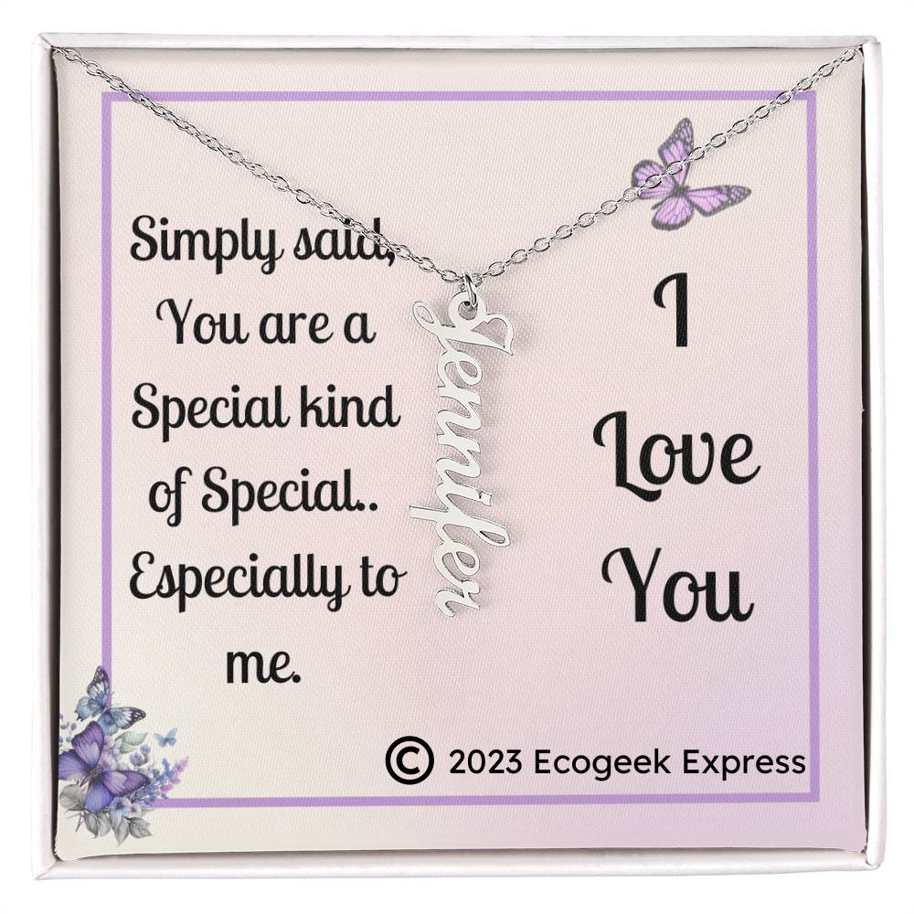 For HER: CUSTOM Vertical Name Necklace - Option 2