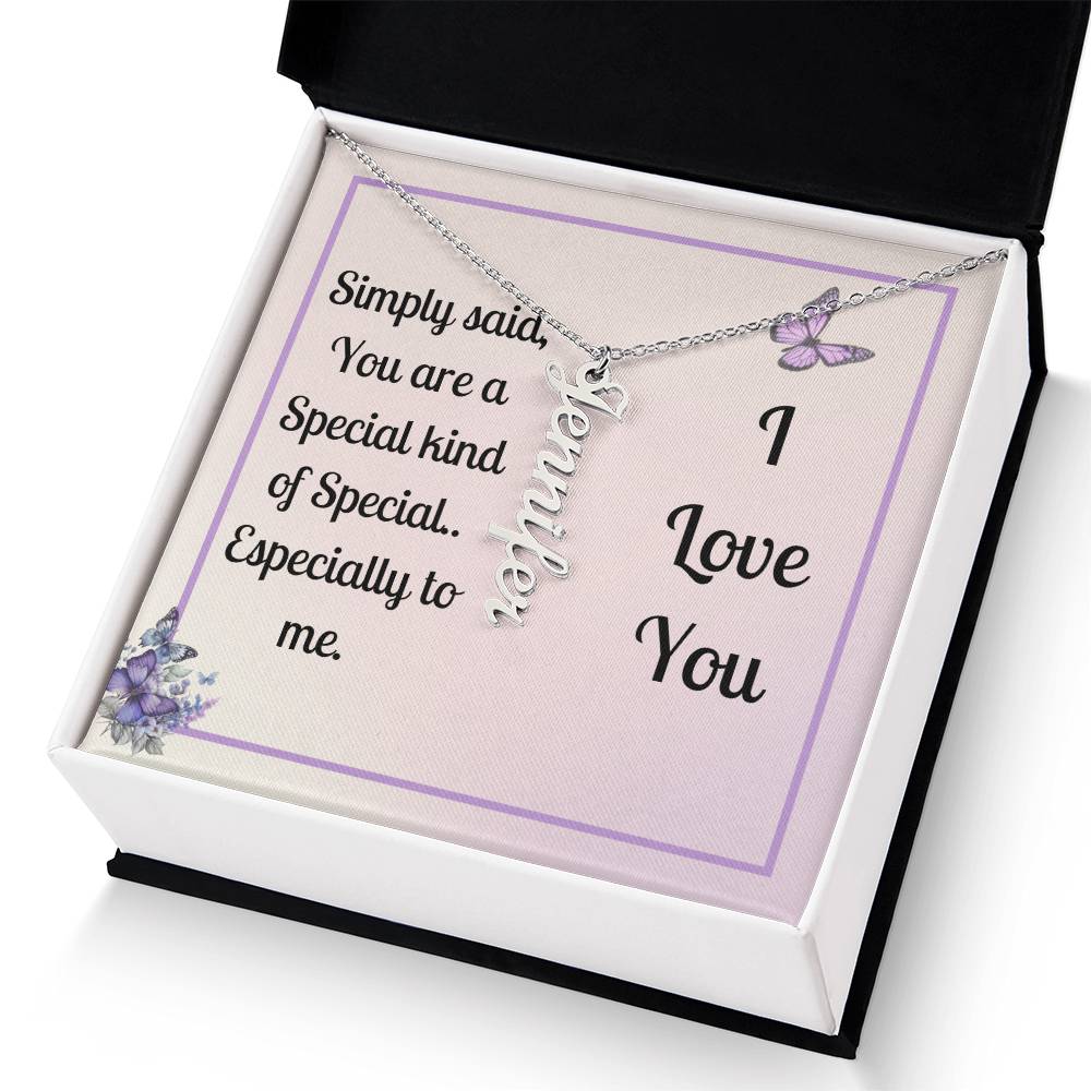 For HER: CUSTOM Vertical Name Necklace - Option 2