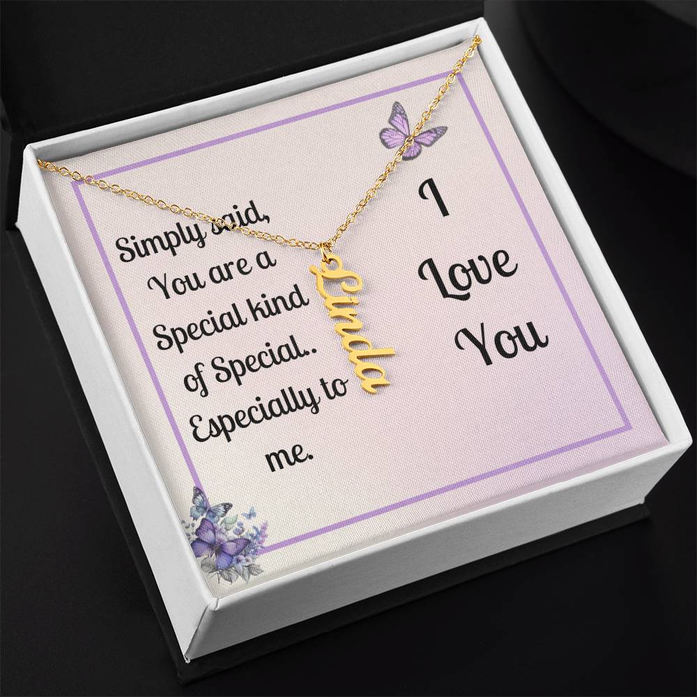 For HER: CUSTOM Vertical Name Necklace - Option 2