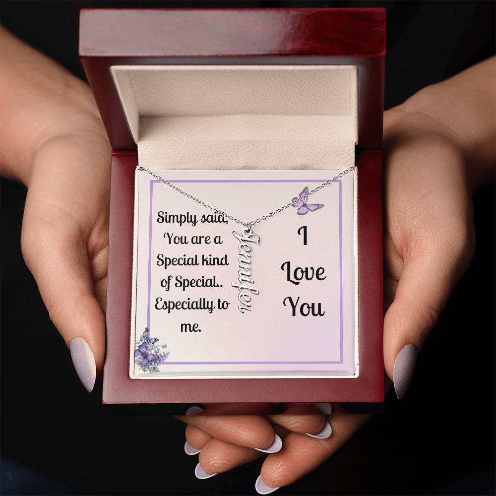 For HER: CUSTOM Vertical Name Necklace - Option 2