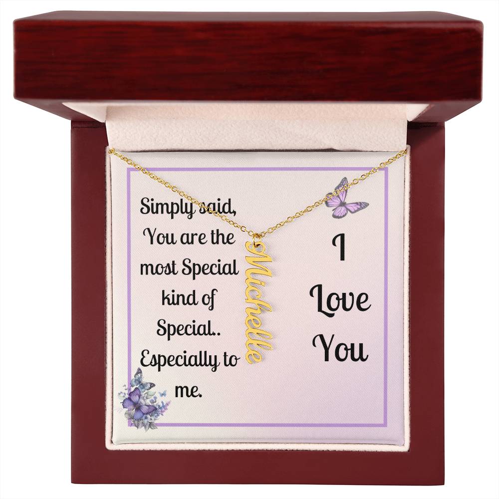 For HER: CUSTOM Vertical Name Necklace - Option 1