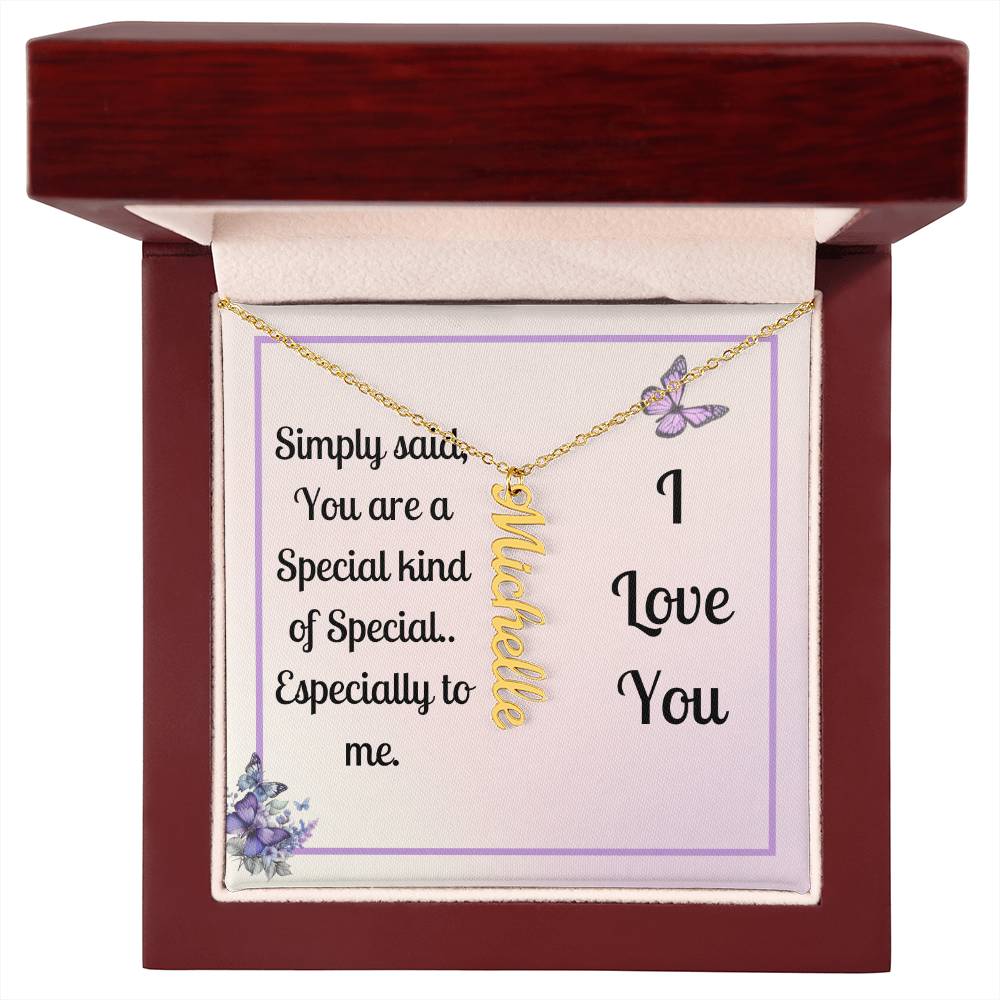 For HER: CUSTOM Vertical Name Necklace - Option 2