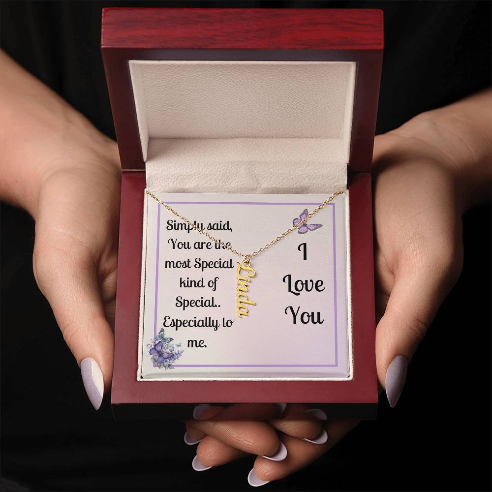 For HER: CUSTOM Vertical Name Necklace - Option 1