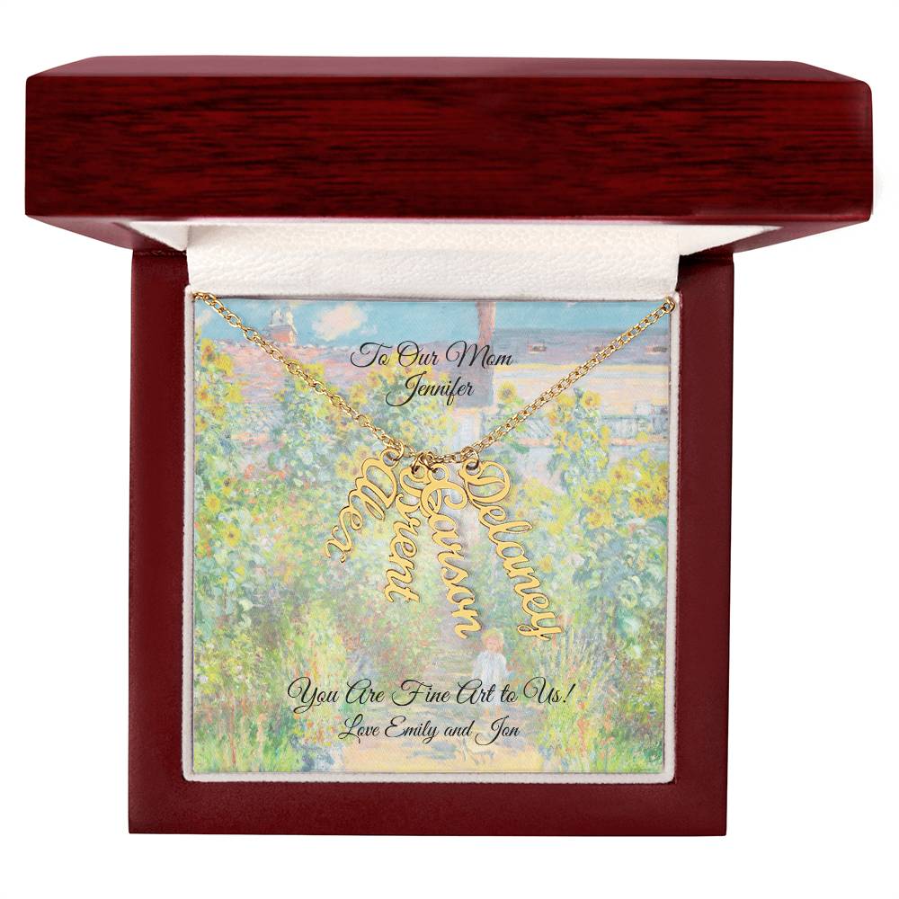 CUSTOM: Multiple Vertical Name Necklace