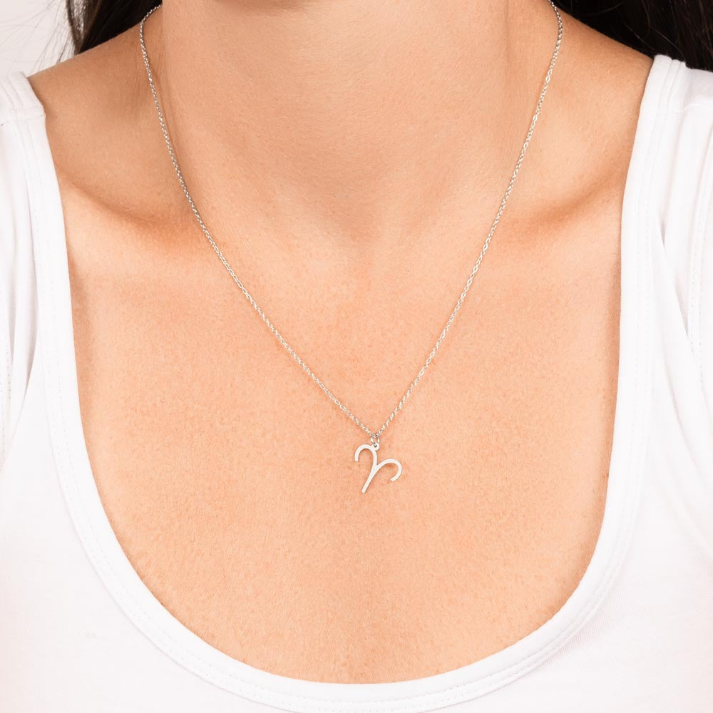 For The STYLEFLUENCER: Zodiac Symbol Necklace (Aries)