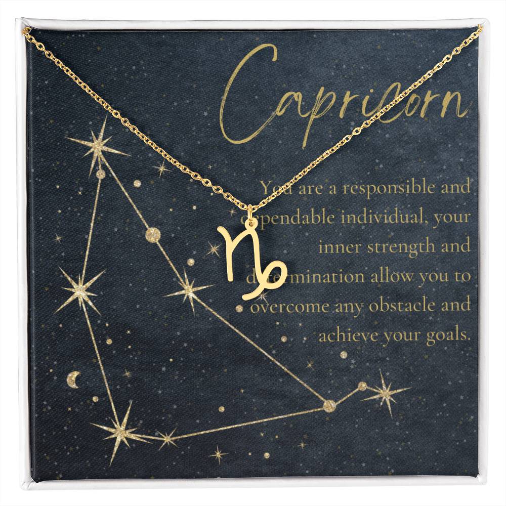 For The STYLEFLUENCER: Zodiac Symbol Necklace (Capricorn)