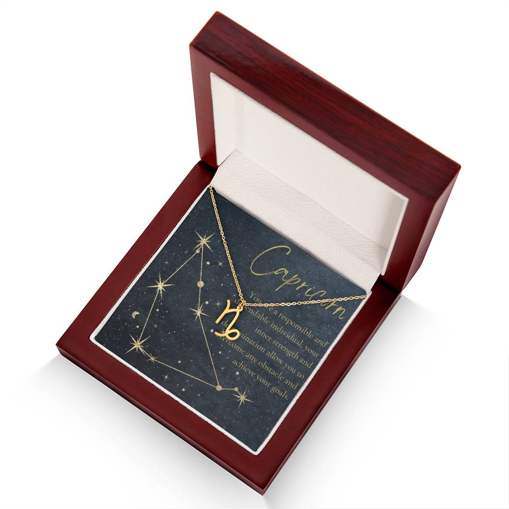 For The STYLEFLUENCER: Zodiac Symbol Necklace (Capricorn)