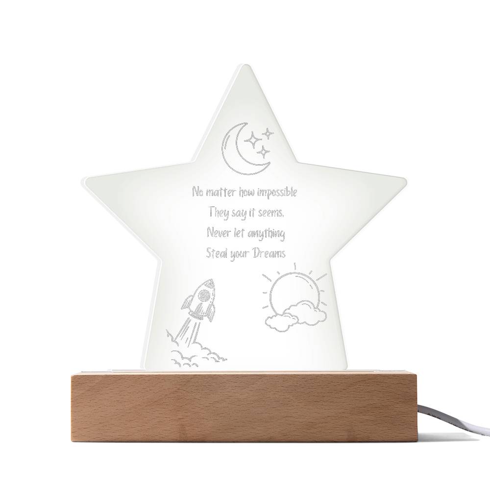 For FAMILY: Engraved Acrylic Star Plaque (Children)
