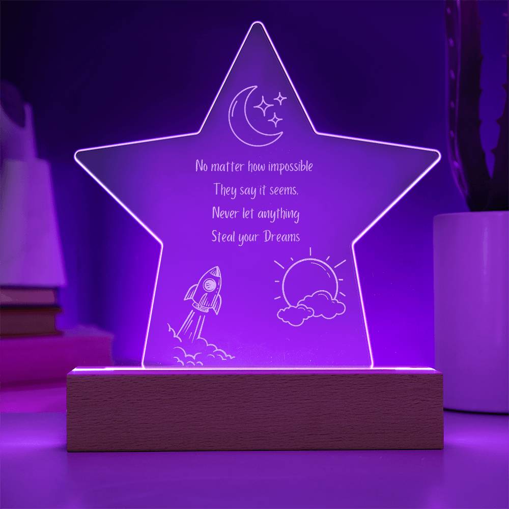 For FAMILY: Engraved Acrylic Star Plaque (Children)