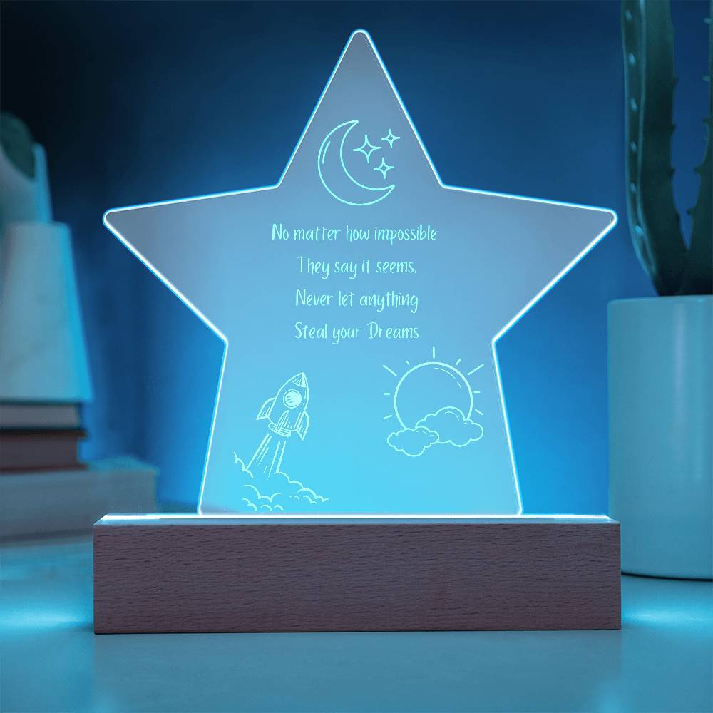 For FAMILY: Engraved Acrylic Star Plaque (Children)