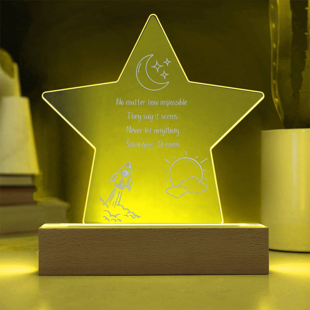 For FAMILY: Engraved Acrylic Star Plaque (Children)