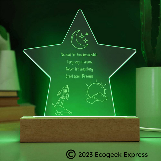 For FAMILY: Engraved Acrylic Star Plaque (Children)