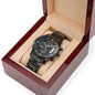 For HIM: CUSTOM Chronograph Watch - Black