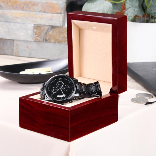 For HIM: CUSTOM Chronograph Watch - Black