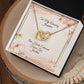 CUSTOM:  Interlocking Heart Necklace - Personalize Your Message.