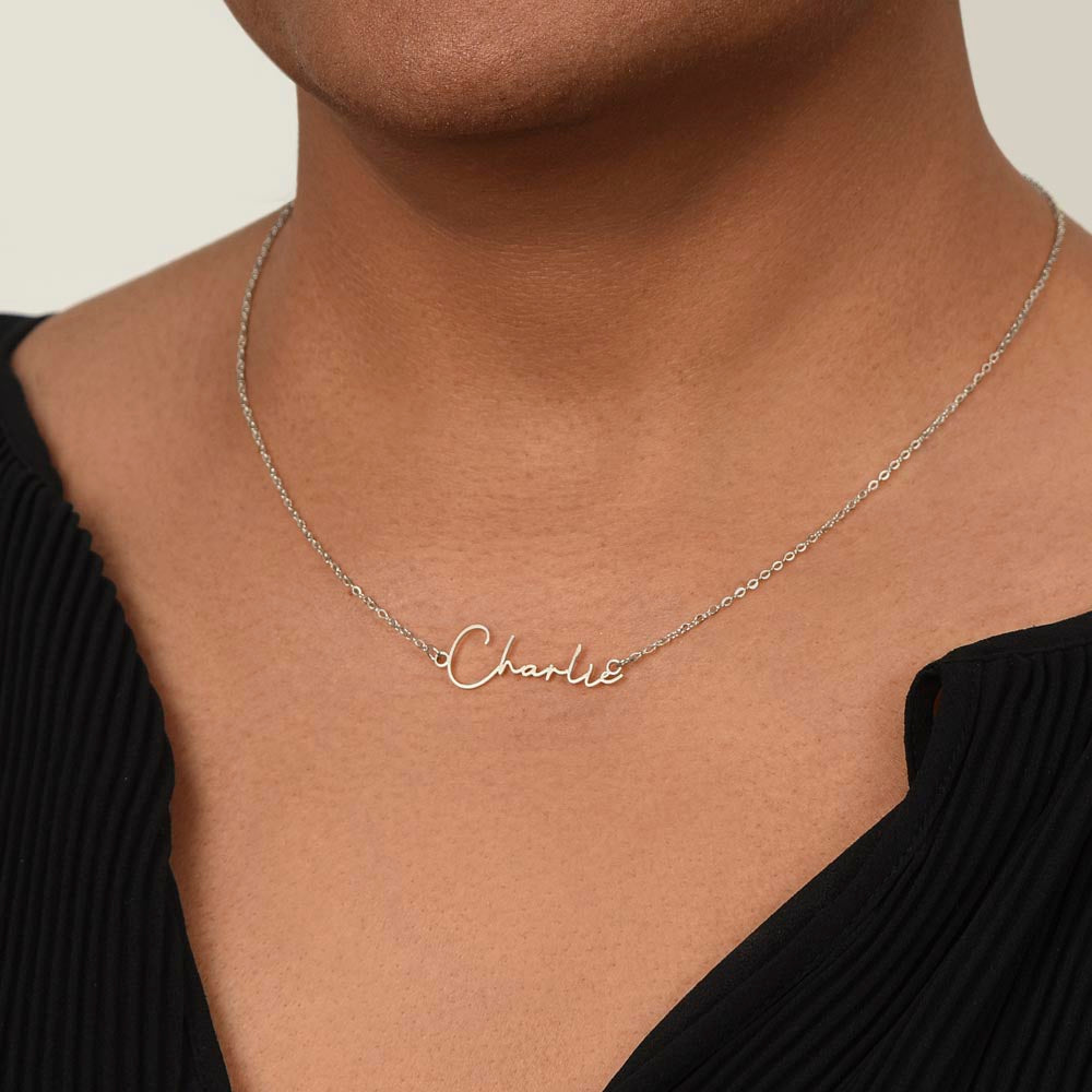 For DAUGHTER: Signature Style Name Necklace  HURRY, WHILE SUPPLIES LAST!