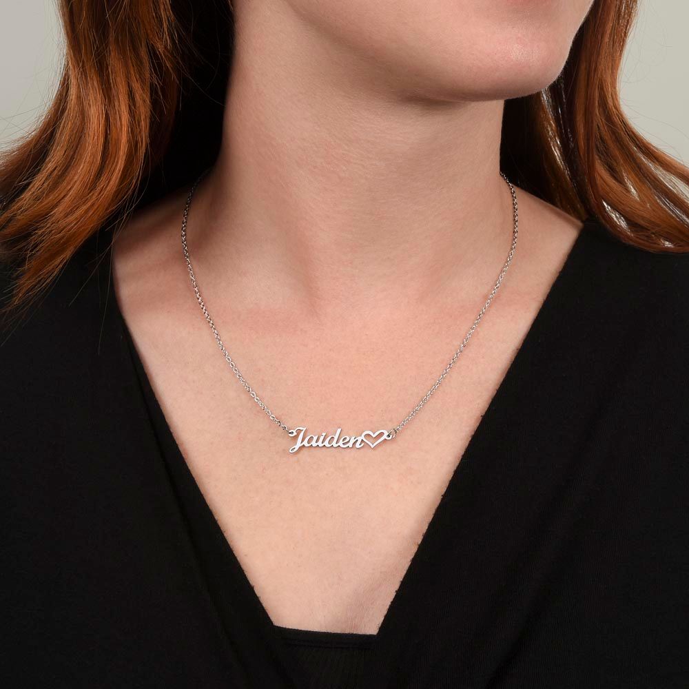 For HER: CUSTOM Name Necklace with Heart