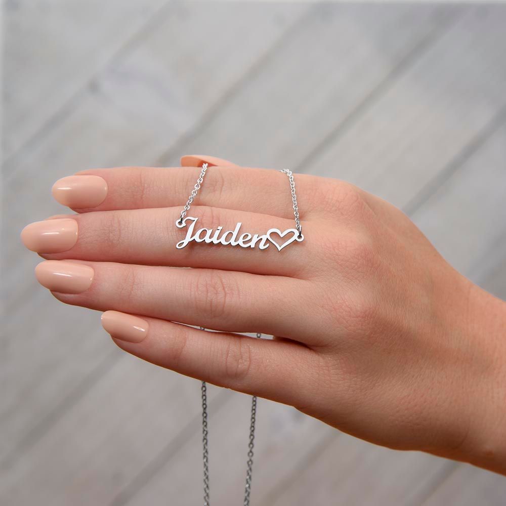 For HER: CUSTOM Name Necklace with Heart