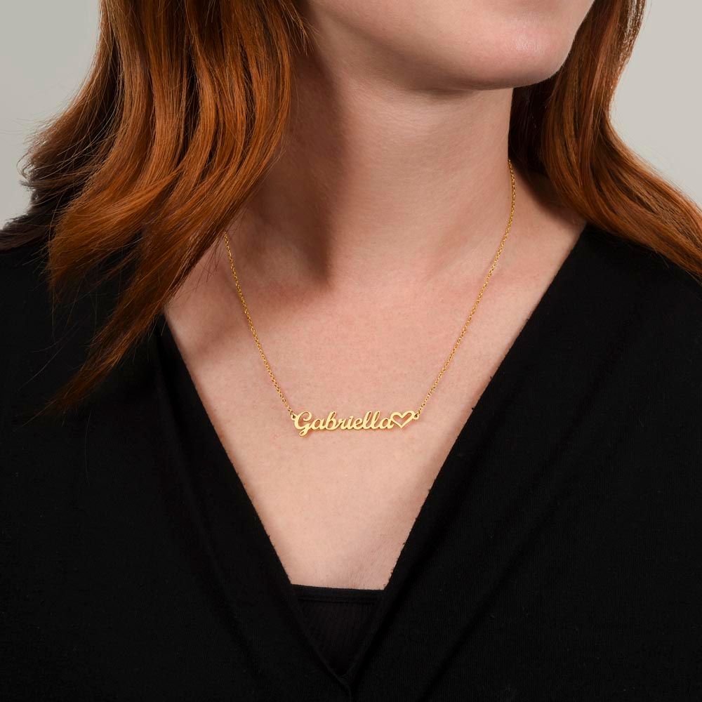 For HER: CUSTOM Name Necklace with Heart