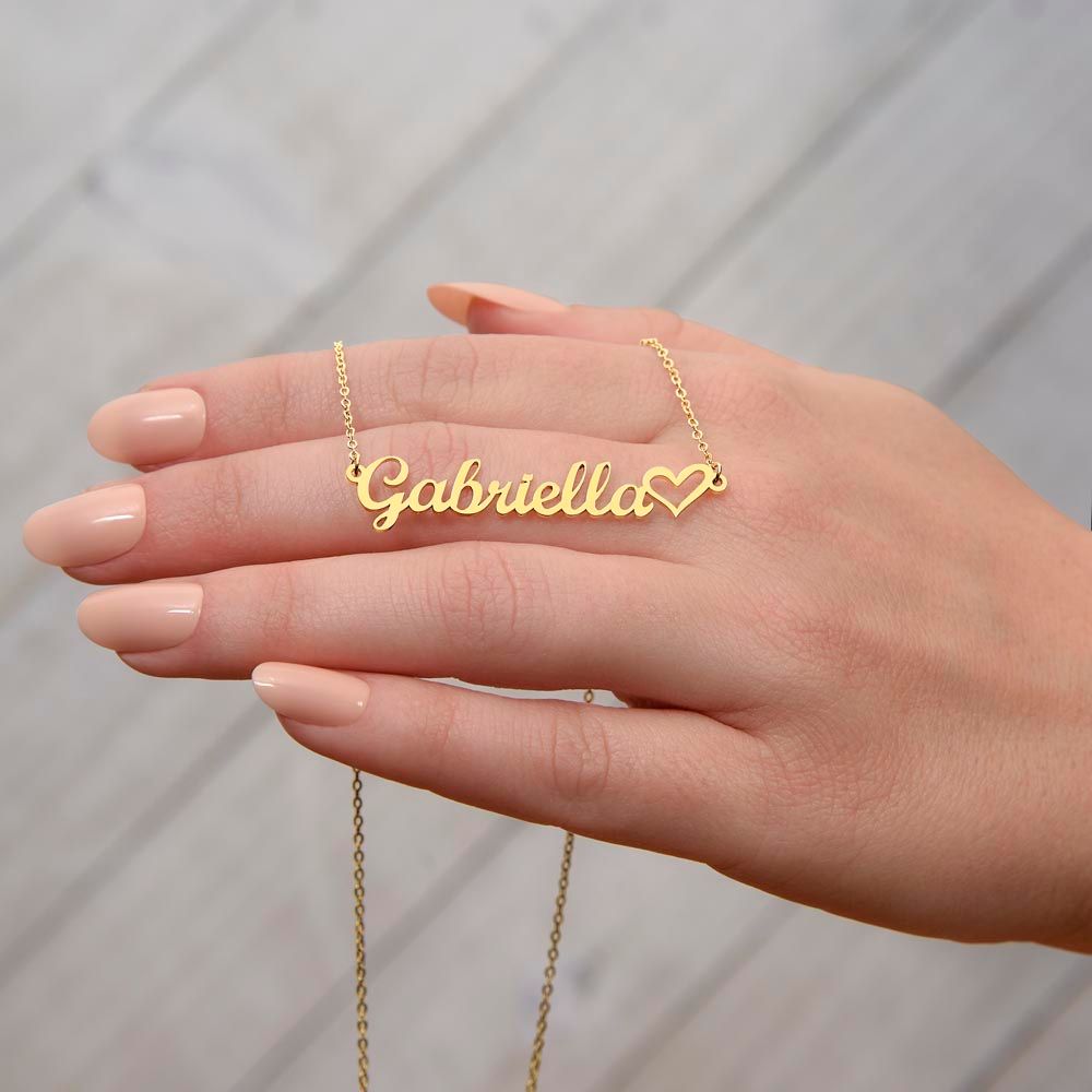 For HER: CUSTOM Name Necklace with Heart