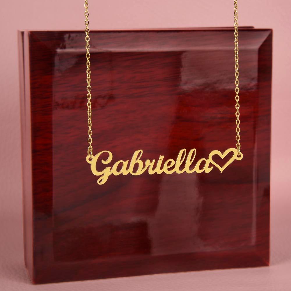 For HER: CUSTOM Name Necklace with Heart