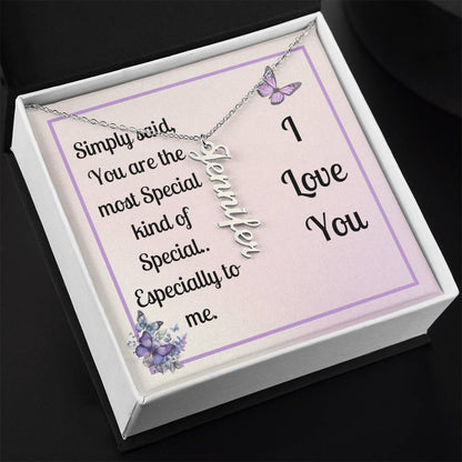 For HER:  CUSTOM Vertical Name Necklace - Option 1