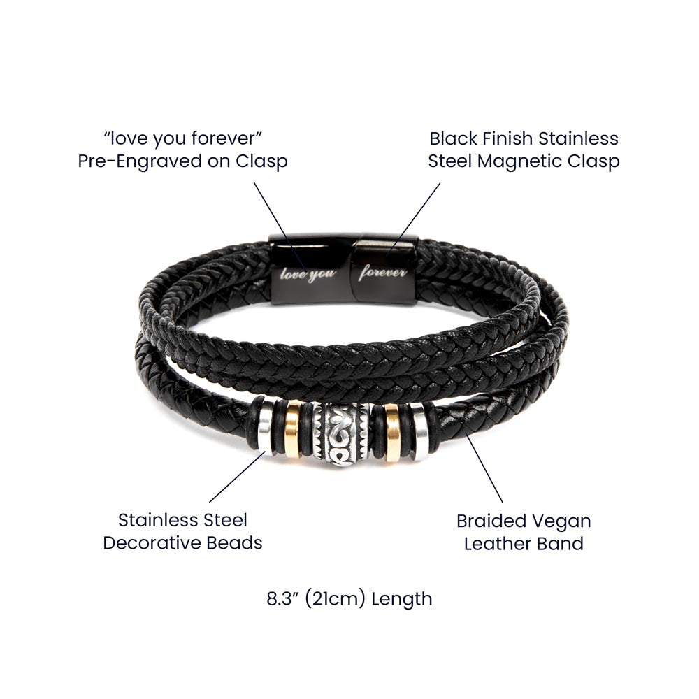 For HIM:  Love You Forever Bracelet (son)