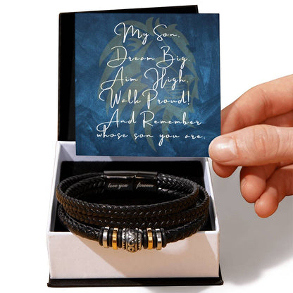 For HIM:  Love You Forever Bracelet (son)