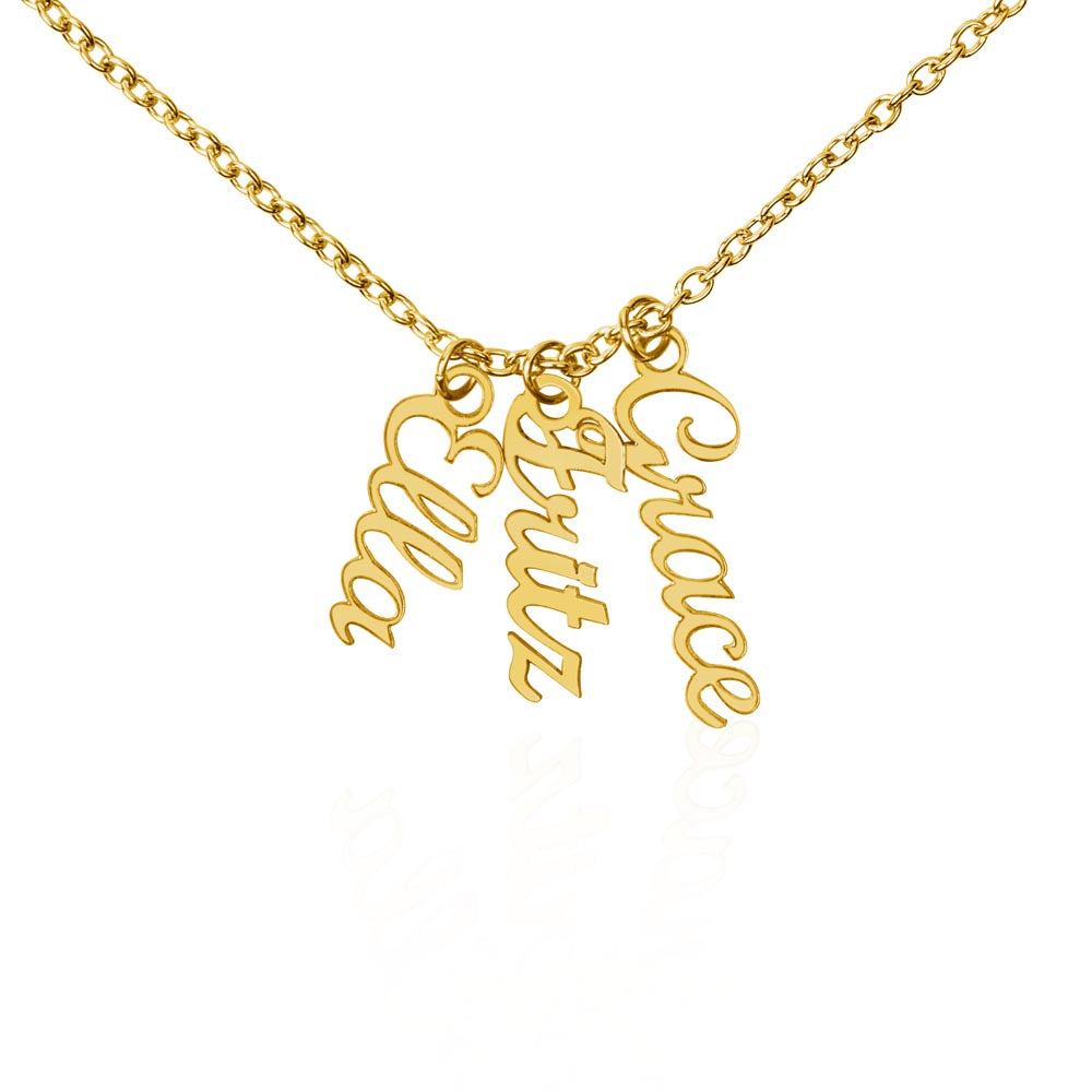 CUSTOM:  Multiple Vertical Name Necklace