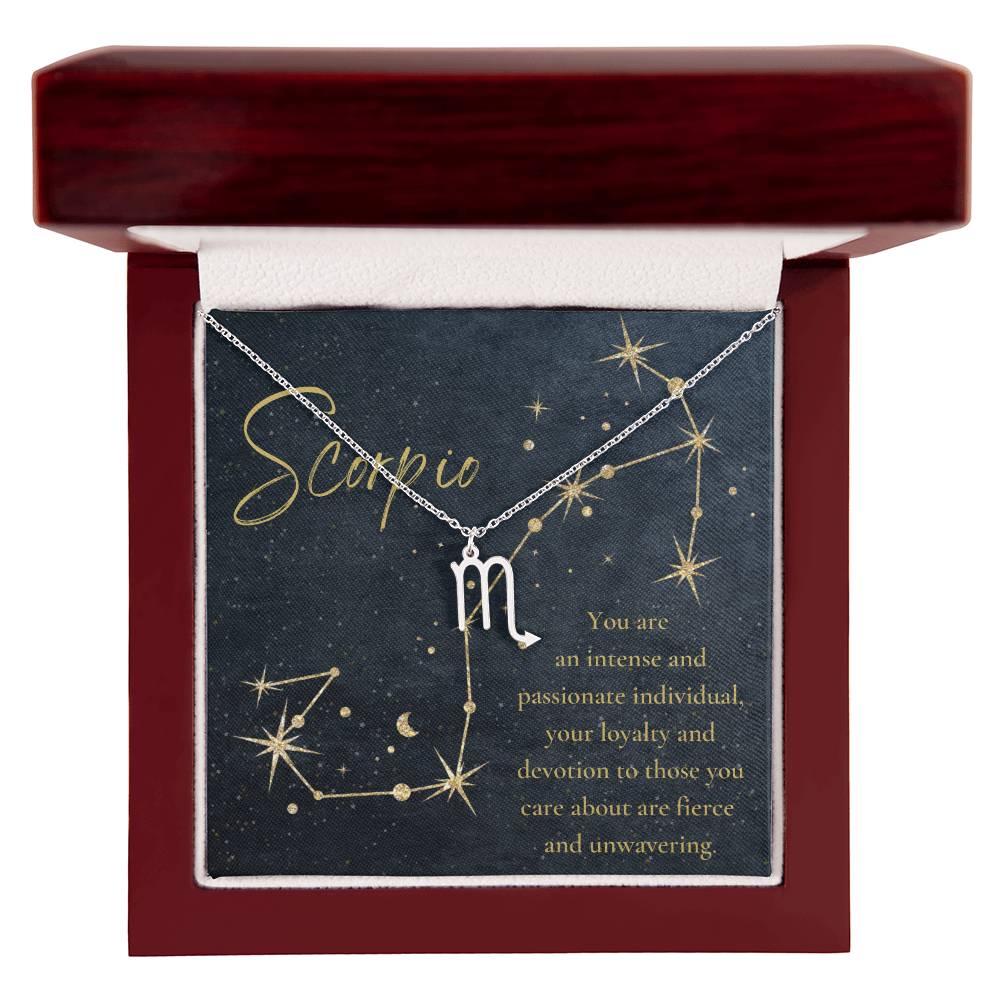 For The STYLEFLUENCER: Zodiac Symbol Necklace (Scorpio)