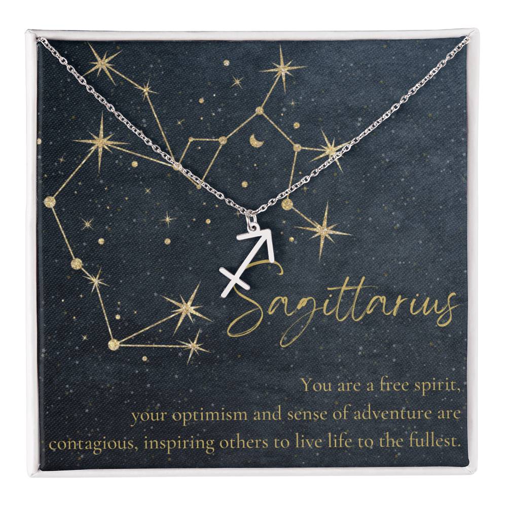 For The STYLEFLUENCER: Zodiac Symbol Necklace (Sagittarius)