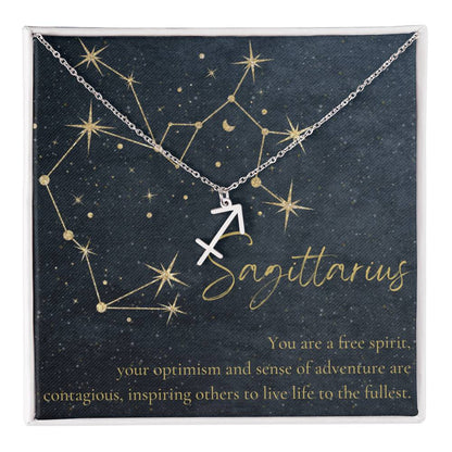 For The STYLEFLUENCER: Zodiac Symbol Necklace (Sagittarius)