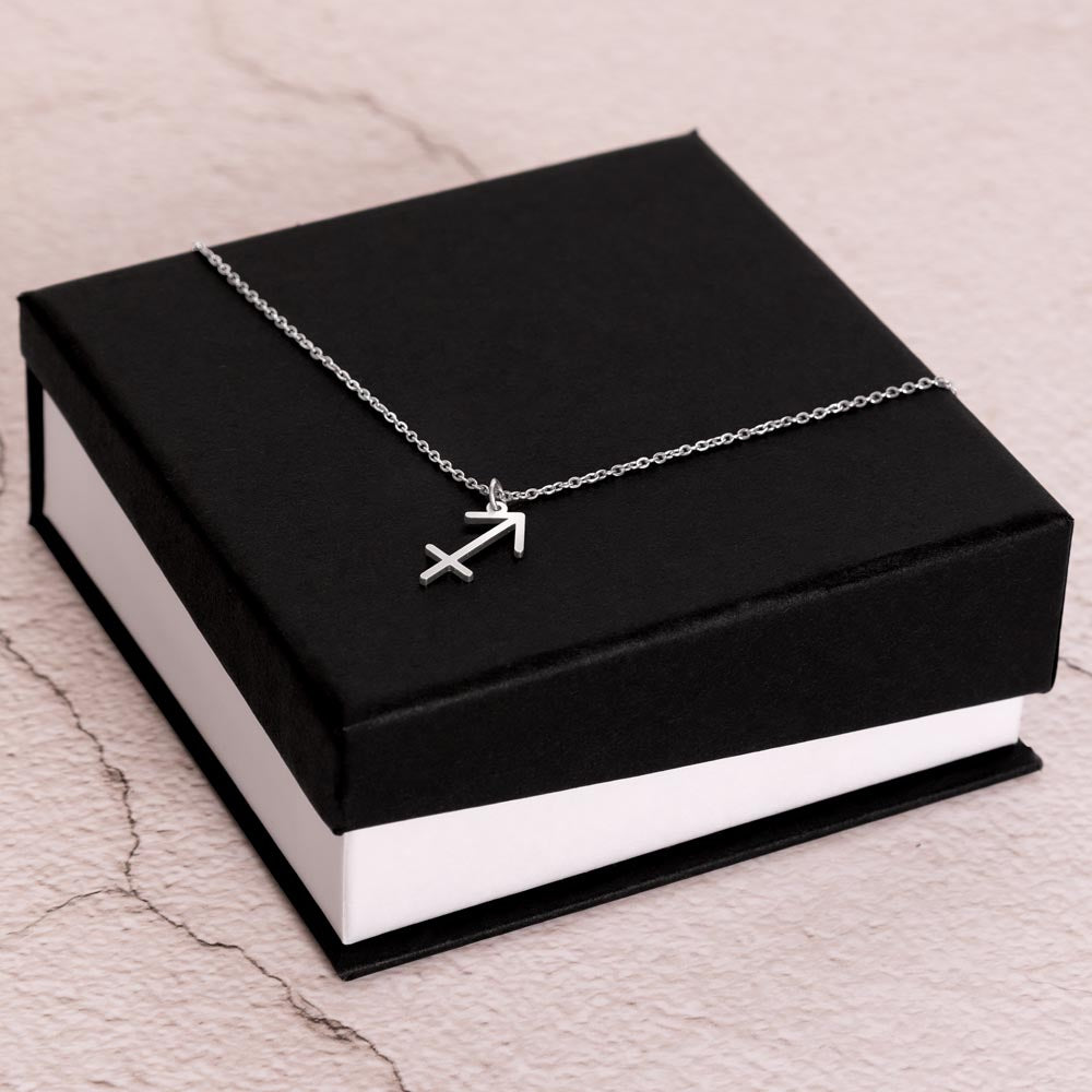 For The STYLEFLUENCER: Zodiac Symbol Necklace (Sagittarius)