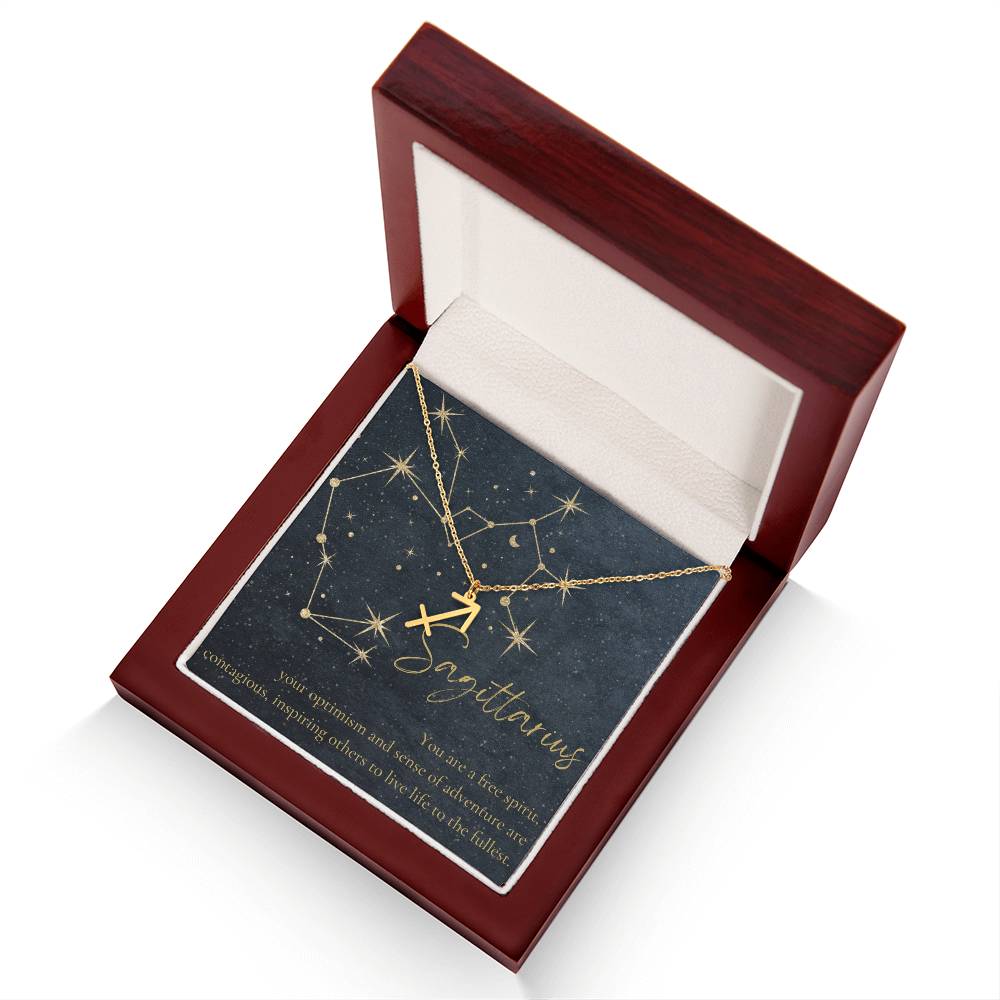 For The STYLEFLUENCER: Zodiac Symbol Necklace (Sagittarius)