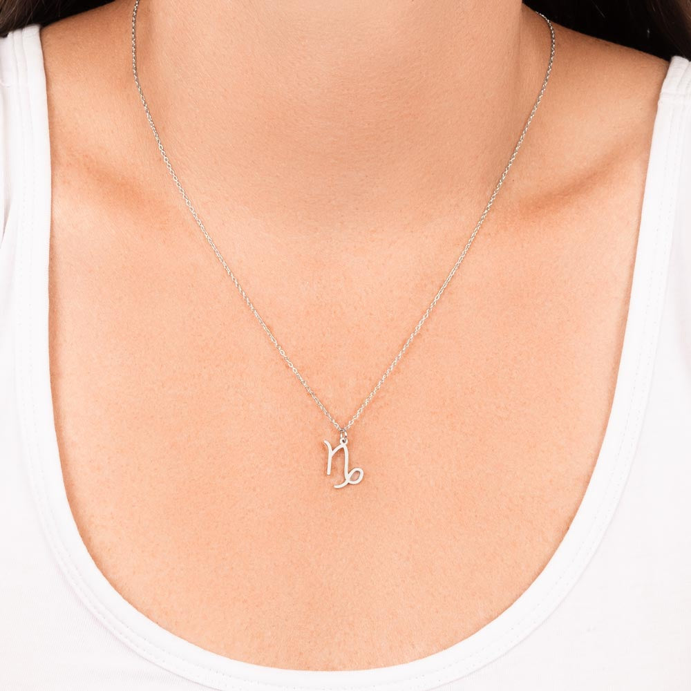 For The STYLEFLUENCER: Zodiac Symbol Necklace (Capricorn)