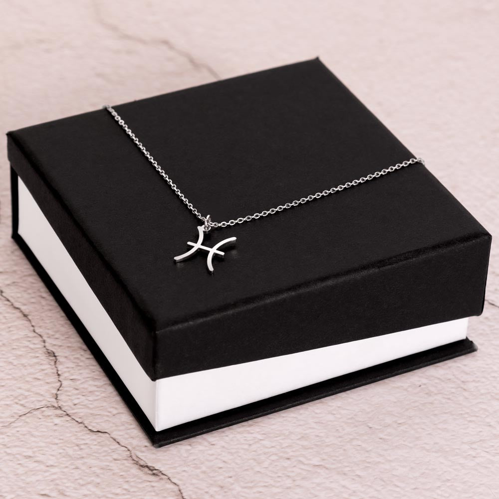 For The STYLEFLUENCER: Zodiac Symbol Necklace (Pisces)