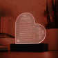 For FAMILY: Engraved Acrylic Heart Plaque (Mom)