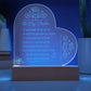 For FAMILY: Engraved Acrylic Heart Plaque (Mom)