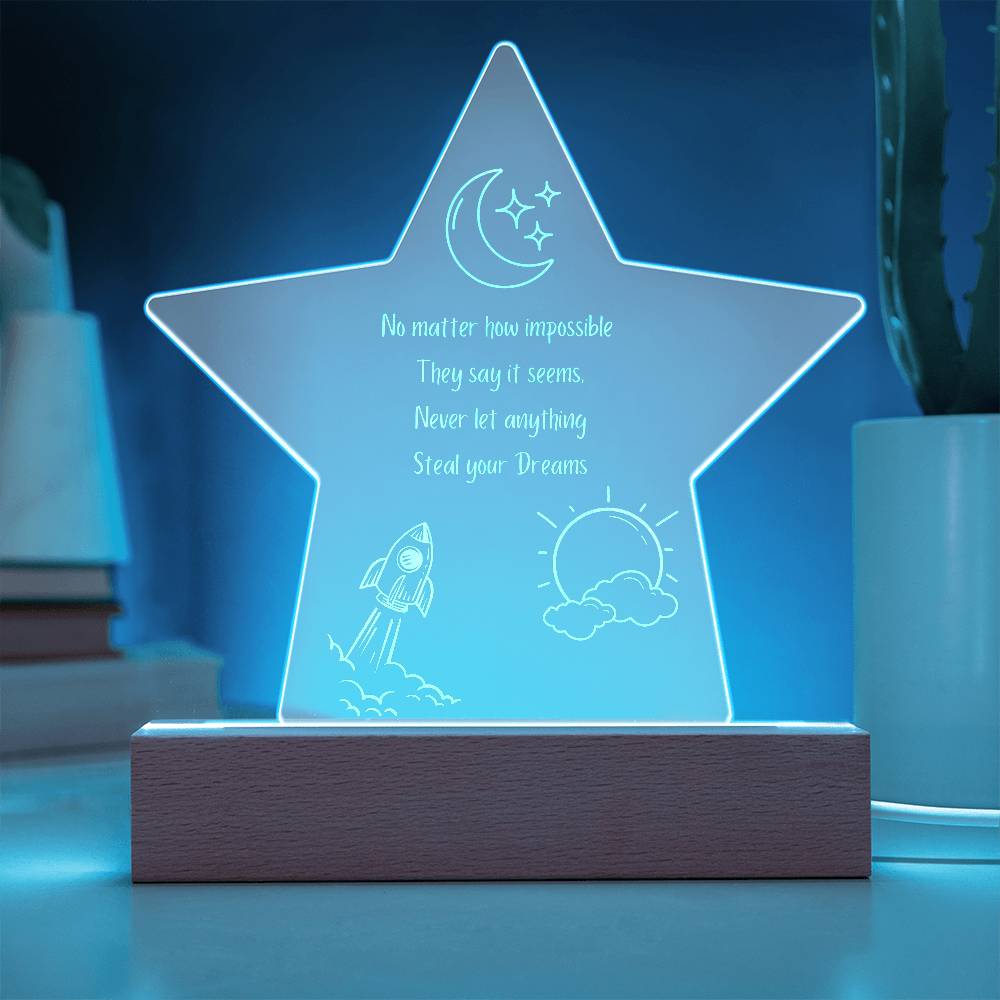 For FAMILY: Engraved Acrylic Star Plaque (Children)