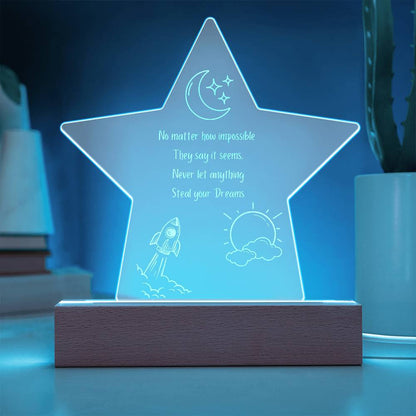 For FAMILY: Engraved Acrylic Star Plaque (Children)