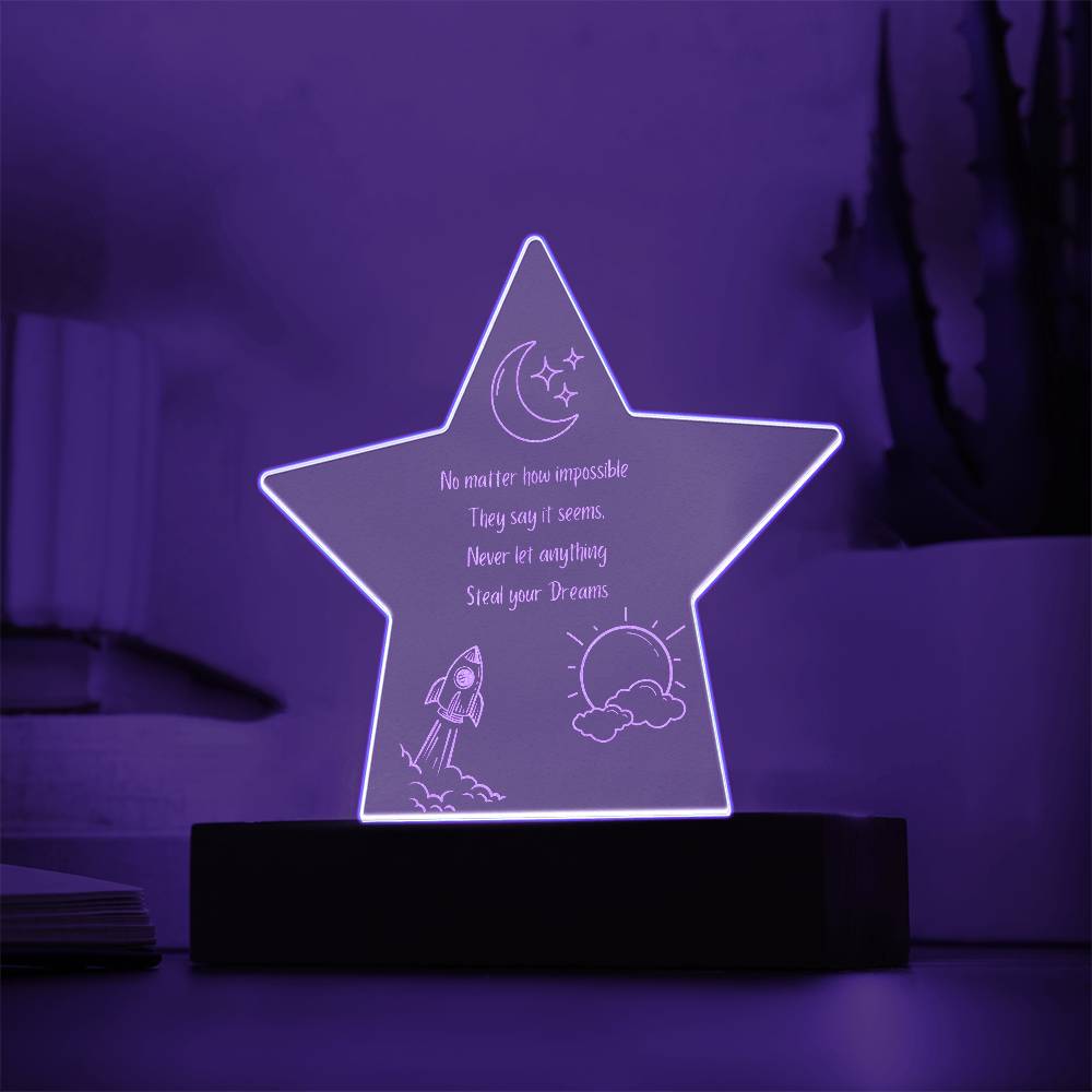 For FAMILY: Engraved Acrylic Star Plaque (Children)