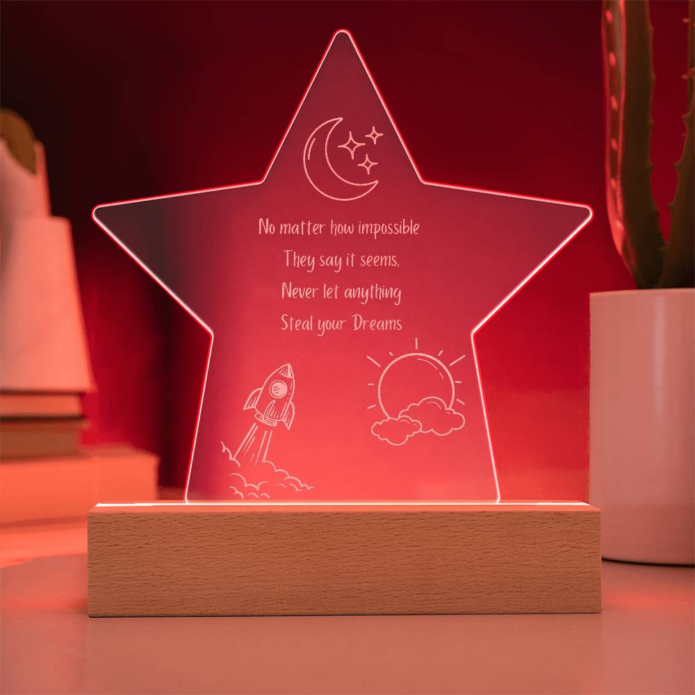 For FAMILY: Engraved Acrylic Star Plaque (Children)