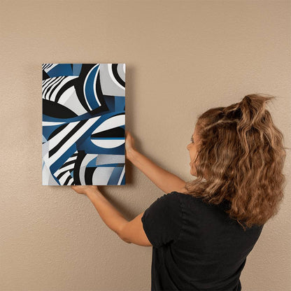 For FAMILY: Gallery  Wrapped  Canvas  "Zebra Blue"